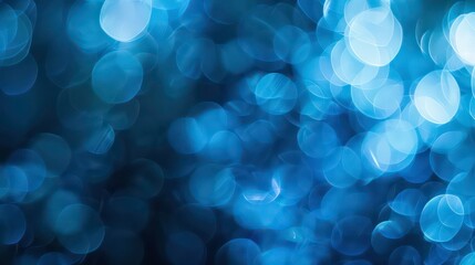 Canvas Print - background blurs with abstract, blue bokeh light. generative ai