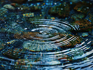 Wall Mural - Ripple on water body