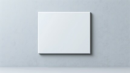 Wall Mural - A minimalist white banner against a textured gray background.