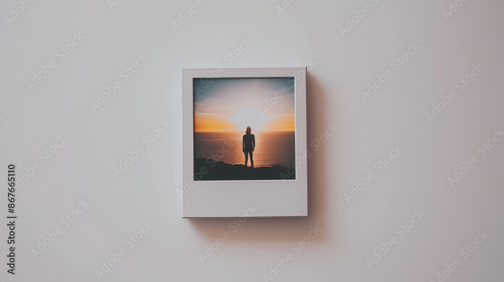 Old-school looking square photo printed on high-quality paper, set ...