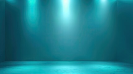Poster - Background of gradient Turquoise color. Background of product studio. Gradient background for poster banner and product advertising --ar 16:9 