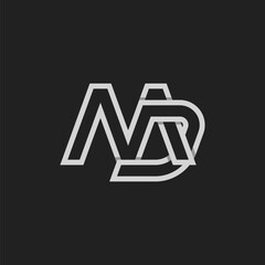 Intiail Letter DM or MD  Logo, Monogram Logo letter D with M combination, design logo template, vector illustration