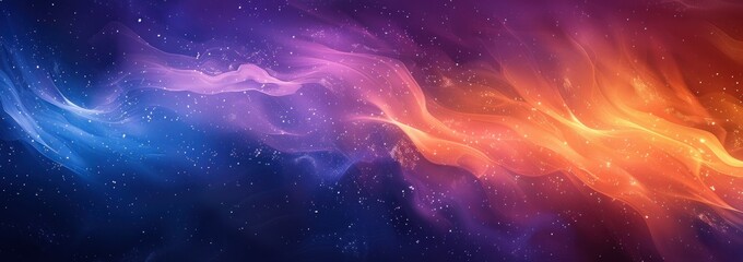 Wall Mural - Abstract Cosmic Nebula with Vibrant Hues