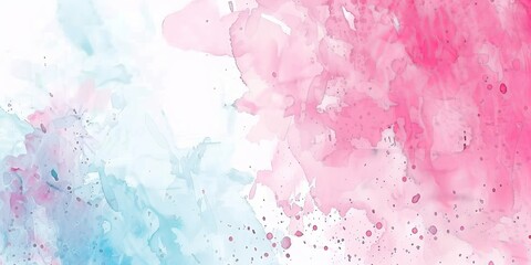 Canvas Print - Soft pastel watercolor splashes blend together to create a tranquil wallpaper or background perfect for calm settings