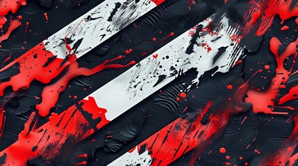 Sticker - An edgy wallpaper with black and red paint splashes offering a dramatic background effect