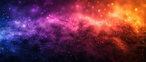 Sparkling Purple and Orange Abstract Background