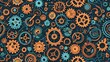© rizkan - A colorful image of many gears and wheels, with a blue background