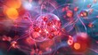 © Ponchita - Abstract Red Spheres Connected by Glowing Lines in a 3D Network