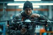 © zenith - A man is working on a drone in a factory
