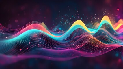 Poster - A blue background with many small dots that look like stars