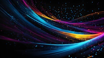 Poster - A blue background with many small dots that look like stars