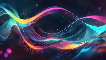 Poster - A blue background with many small dots that look like stars