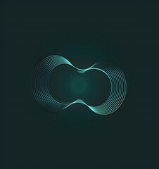 Wall Mural - logo, simple line art of an infinite loop