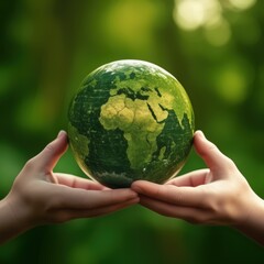 hands holding a earth