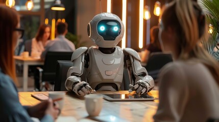 Poster - A Robot Conducting Interviews With Humans Modern Office