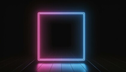 Wall Mural - blue and pink light moveing for overlay element. 3d illustration rendering