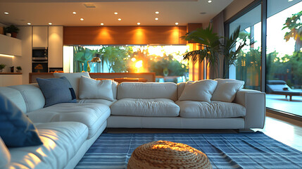 Poster - modern living room interior