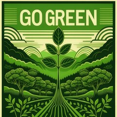 Wall Mural - Eco-friendly earth, environmental saving with tree care planting and CSR go green concept on volunteering hands for World environment