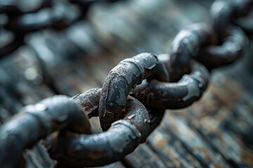 Close-Up of Rusted Chain