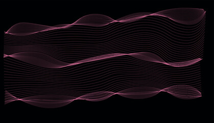 Fototapete - abstraction colored lines intersection bends chaos texture 3D