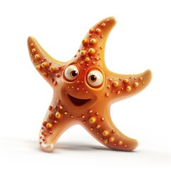 Wall Mural - Starfish 3D cartoon isolated whitebackground