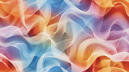 Aufkleber - Colorful wavy pattern with light effects in an abstract background