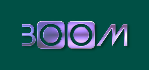 Poster - Parola BOOM  con sfondo colorato gradiente