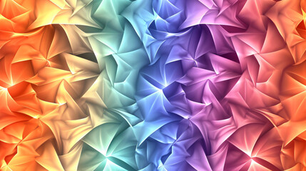 Aufkleber - Geometric rainbow gradient background with shapes that convey depth and motion