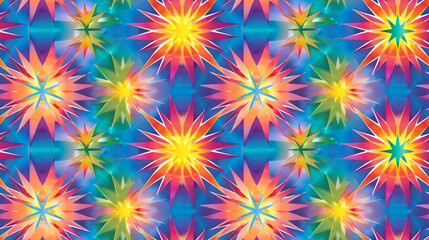Aufkleber - Colorful geometric shapes in an abstract background create a seamless pattern, ideal for adding a modern artistic touch to websites, posters, and various projects