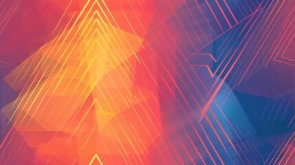 Poster - Abstract background with intersecting lines and shapes creating a sense of depth and movement