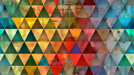 Poster - Vibrant geometric pattern created by an abstract background