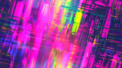 Leinwandbilder - abstract background with bright colorful lines creating dynamic perspective, perfect for technology 