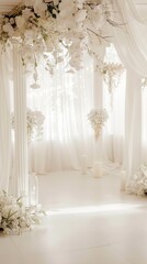 white elegant luxury cozy wedding background