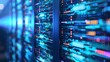© qorqudlu - High-tech data center showcasing rows of servers with vibrant and colorful lights depicting advanced technology, connectivity, and the modern digital infrastructure.