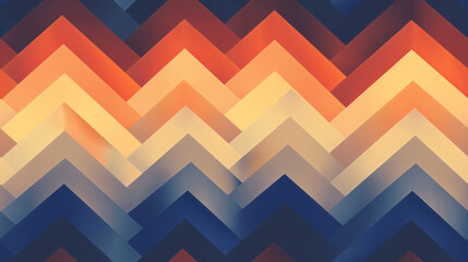 Poster - Modern abstract background with seamless overlapping triangles in a mix of warm and cool colors, adding depth and dimension