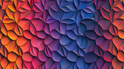 Poster - Vibrant abstract backdrop featuring organic paper shapes overlapping to create a blend of warm and cool hues