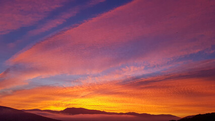 Wall Mural - sunset in the sky