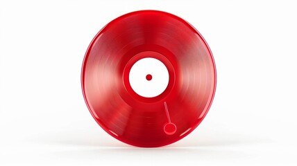 Red Vinyl Record with White Label - vinyl, record, red, music, disc, audio, analog, retro, vintage, sound