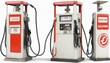 © abu - single gasoline pump, isolated white background, copy space for text