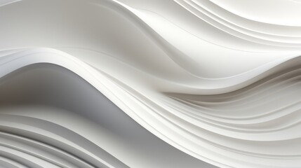 Poster - Abstract White Wave Pattern