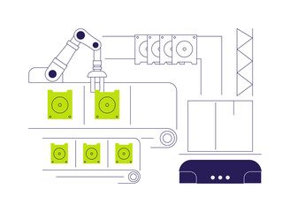 Poster - Appliance components manufacturing abstract concept vector illustration.