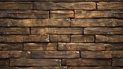 Wall Mural - Aged Wooden Wall Texture for Text and Background