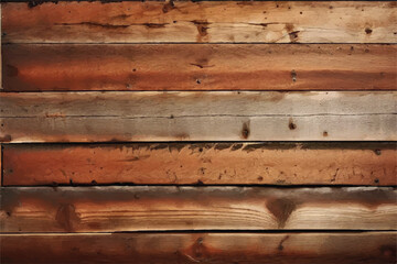 Sticker - Rusty wood texture Background. Old brown wooden plank texture background. Rusty wooden panels background or texture. Old grunge textured wooden background