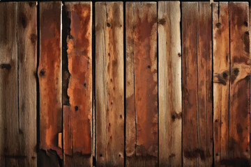 Poster - Rusty wood texture Background. Old brown wooden plank texture background. Rusty wooden panels background or texture. Old grunge textured wooden background