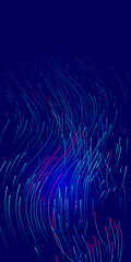 Aufkleber - connections of neural networks. abstract background with vibrant lines symbolizing the dynamic inter