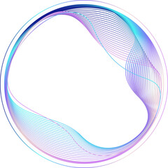 Aufkleber - dynamic gradient circle waves for modern design projects, tech designs, modern graphics, digital art