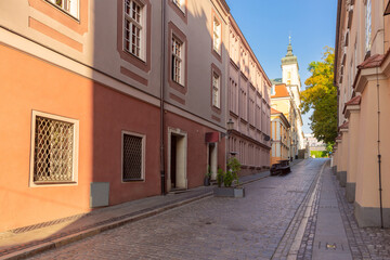 Wall Mural - Facades of old colorful houses on the Town Hall Square in Poznan