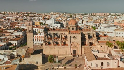 Wall Mural - Aerial view of Jerez de la Frontera town in Andalusia, Spain