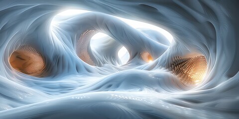 Wall Mural - abstract illustration of a wormhole with a beautiful shinny light