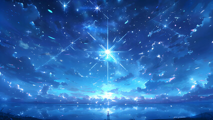 Wall Mural - background with stars